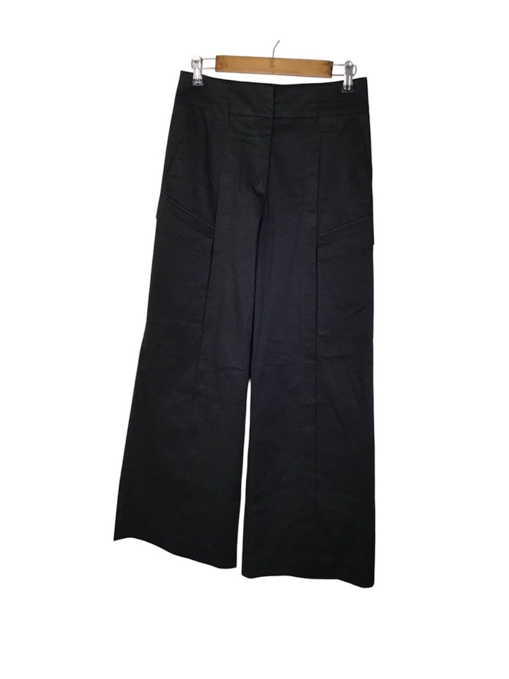 IRO Melanie Wide Leg Trouser in Black Size 4.